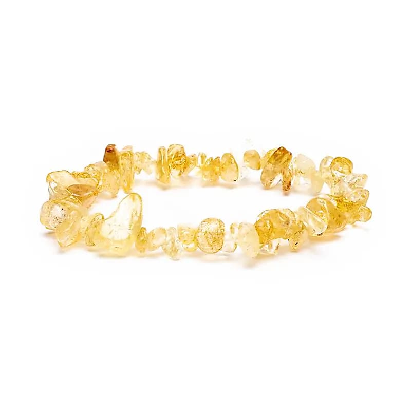 Bracelet chips de Citrine élastique