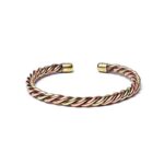 Bracelet torsadé couleur bronze/or