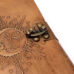 Carnet de note Soleil & Lune avec couverture en cuir synthétique
