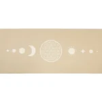 Yogi & Yogini Premium tapis de Yoga TPE Fleur de Vie beige
