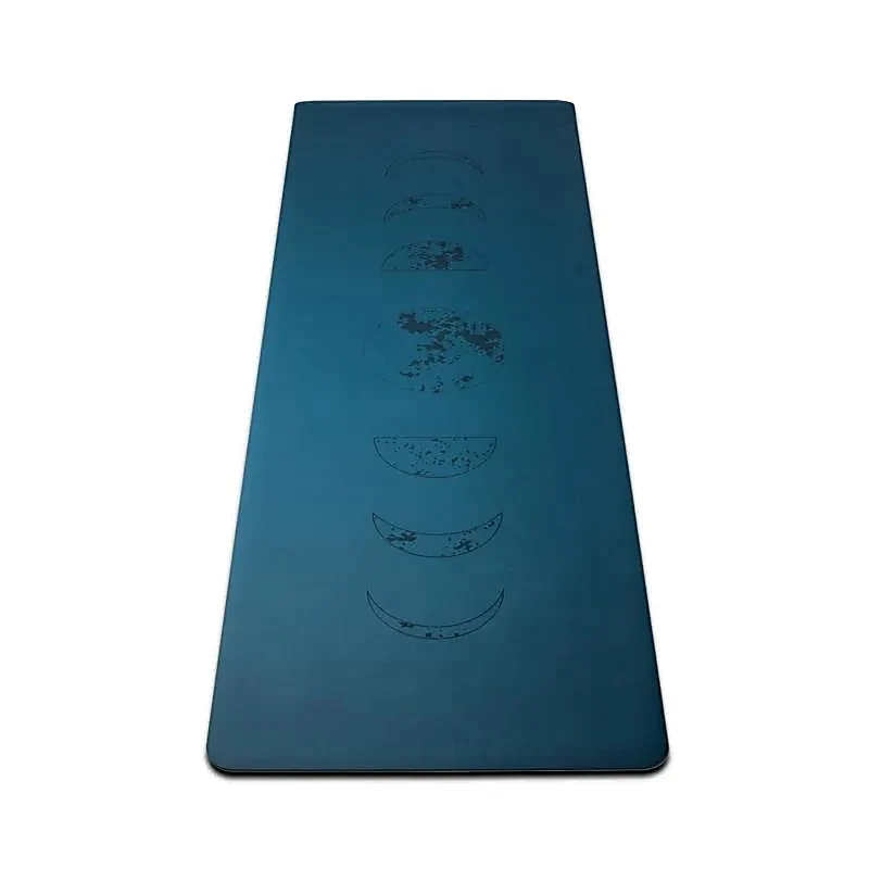 Yogi & Yogini Tapis de Yoga en PU phases lunaire Pétrole