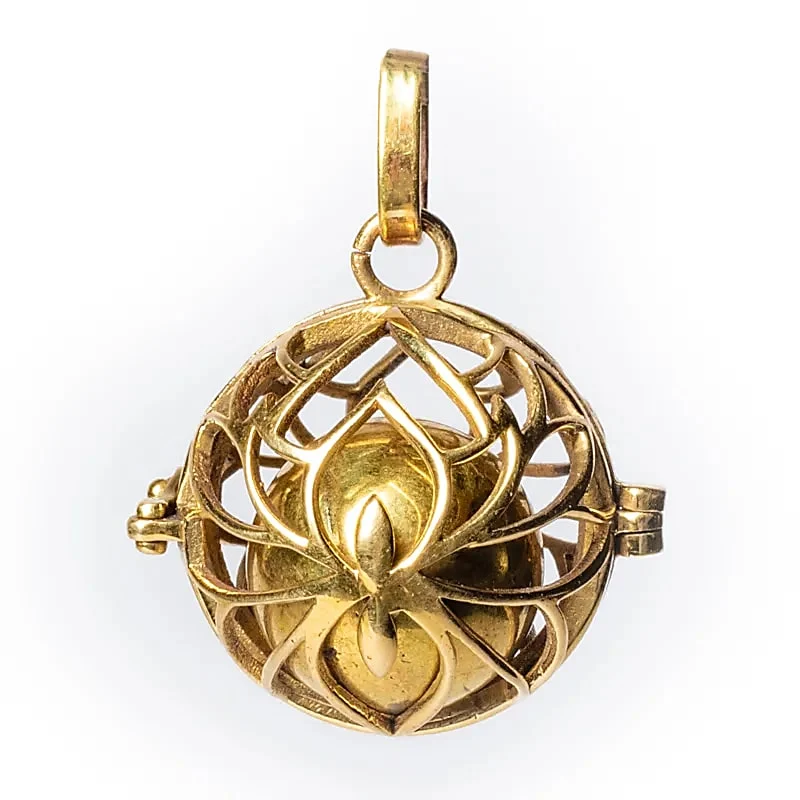 Pendentif grossesse Lotus boule harmonie couleur or