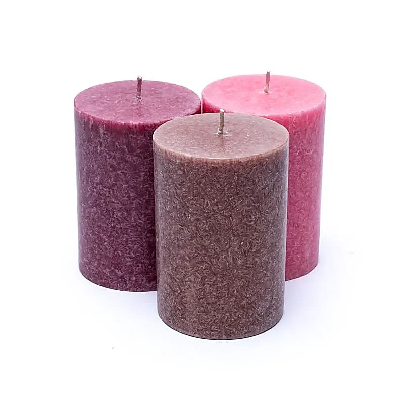 Bougies de stéarine 3 x EARTH