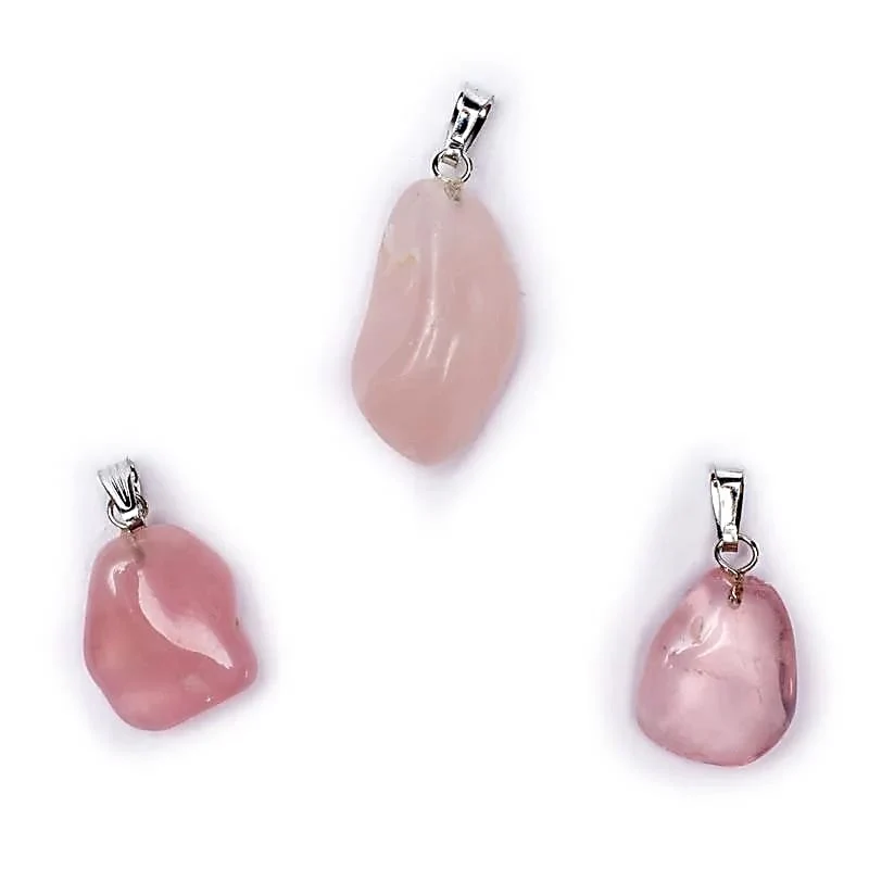 Pendentif Quartz rose avec crochet