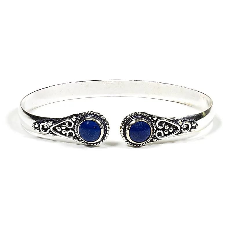 Bracelet en laiton avec lapis lazuli