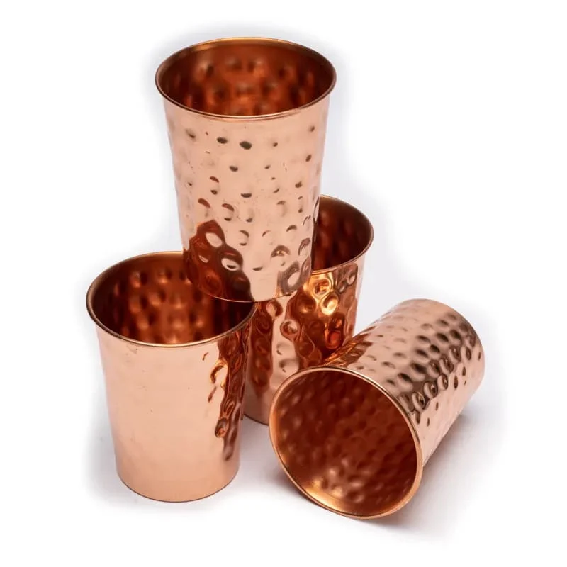 Gobelets en cuivre martelé (99% de cuivre pure)