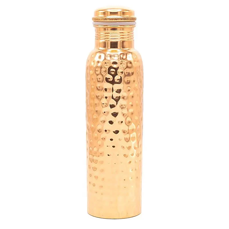 Bouteille en cuivre martelée (99% pure)